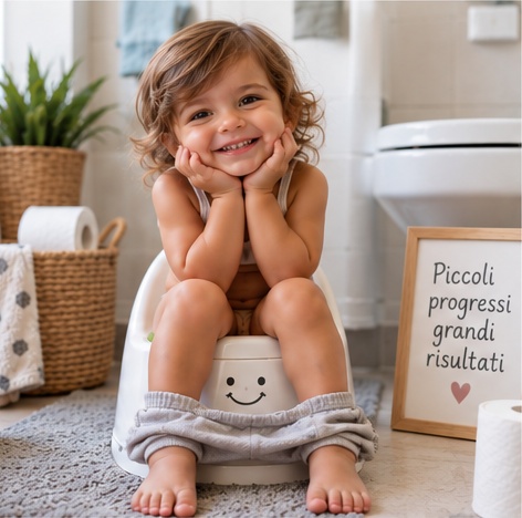 Bambino nella fase dello spannolinamento