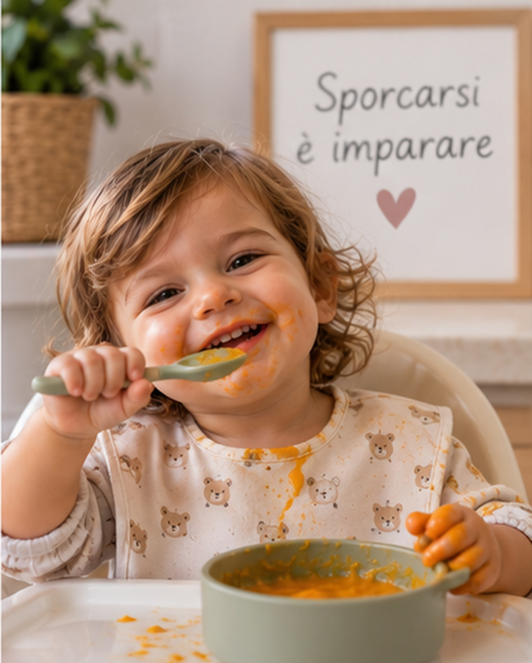 Bambino durante lo svezzamento